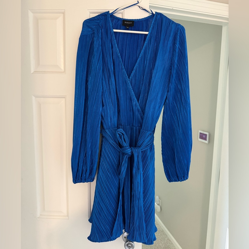Bardot Royal Blue Long Sleeve Dress